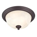 Westinghouse Fixture Ceiling Outdr Flush-Mount 60W 2-Light Naveen 13In ORB Stl White Albst Glass 6230900